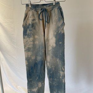 UPCYCLED Acid Wash Dusky Blue and Cream Sweatpants